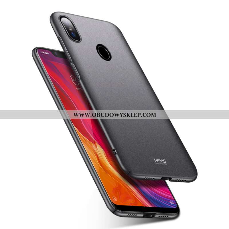 Obudowa Xiaomi Mi 8 Kreatywne Proste Nubuku, Etui Xiaomi Mi 8 Trendy Anti-fall Czarna