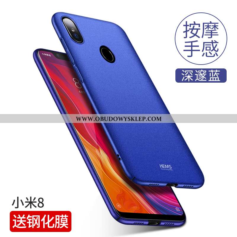 Obudowa Xiaomi Mi 8 Kreatywne Proste Nubuku, Etui Xiaomi Mi 8 Trendy Anti-fall Czarna