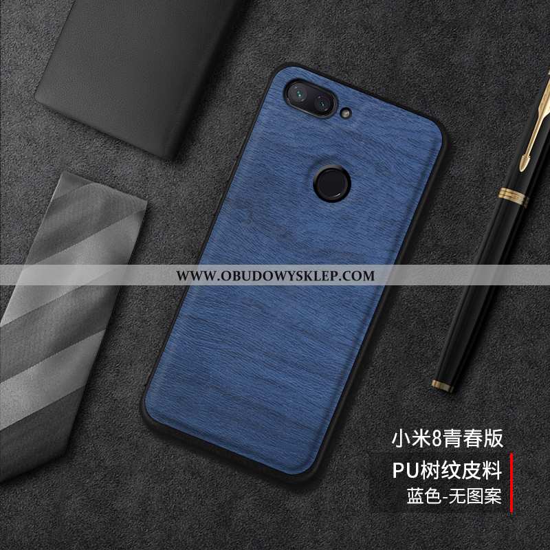 Obudowa Xiaomi Mi 8 Lite Piękny Kreskówka Trendy, Etui Xiaomi Mi 8 Lite Wzór Nubuku Niebieska