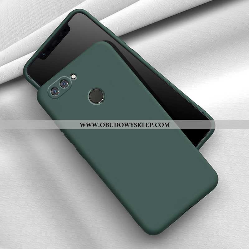 Obudowa Xiaomi Mi 8 Lite Silikonowe Proste Młodzież, Etui Xiaomi Mi 8 Lite Ochraniacz Nubuku Zielone