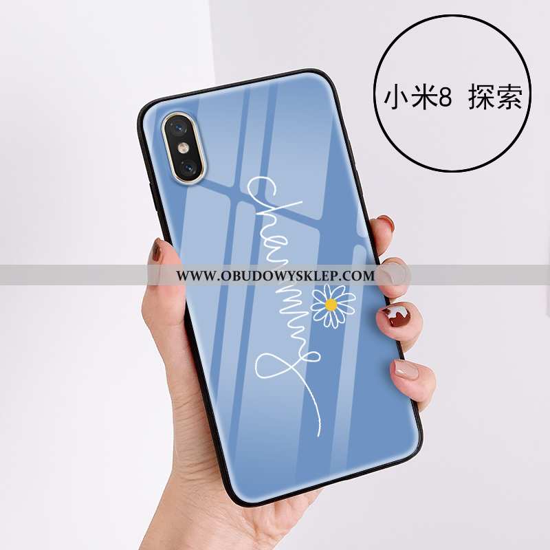 Obudowa Xiaomi Mi 8 Pro Szkło Kwiatowa Młodzież, Etui Xiaomi Mi 8 Pro Piękny Wzór Rozowa