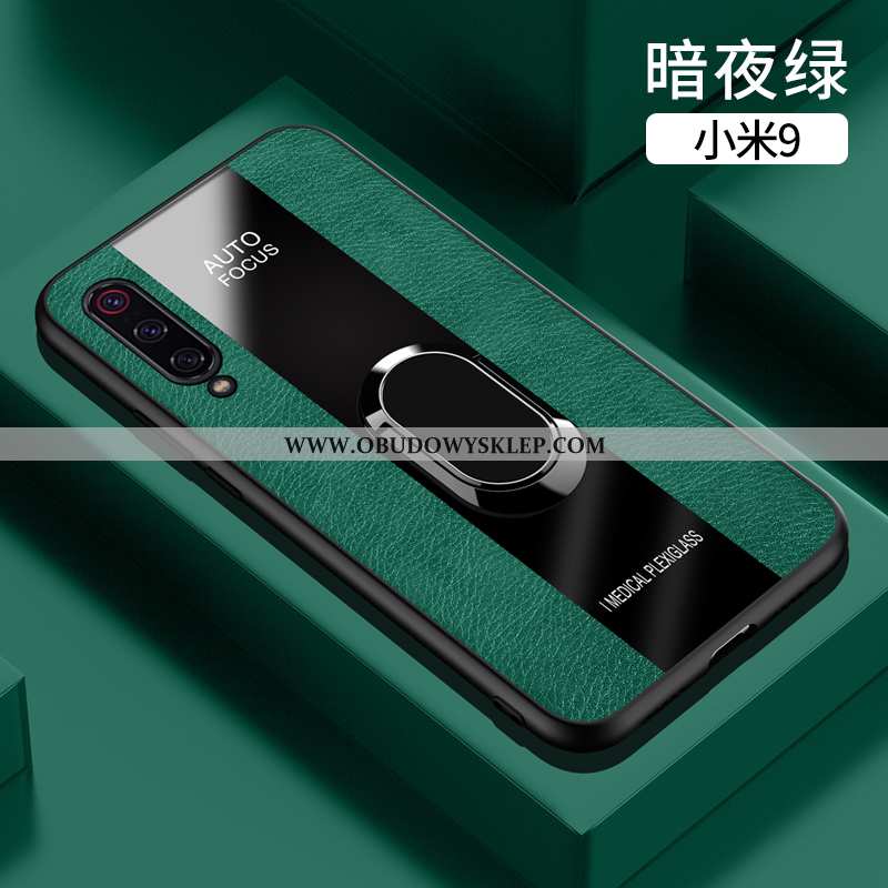 Obudowa Xiaomi Mi 9 Szkło Niebieski Proste, Etui Xiaomi Mi 9 Skórzane Trendy Niebieska