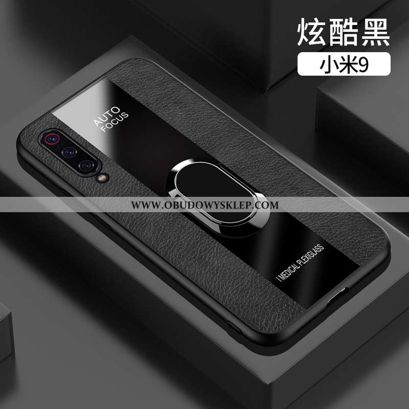 Obudowa Xiaomi Mi 9 Szkło Niebieski Proste, Etui Xiaomi Mi 9 Skórzane Trendy Niebieska