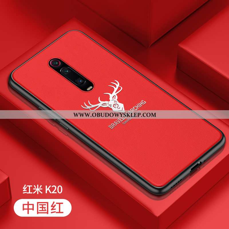 Obudowa Xiaomi Mi 9t Ochraniacz Mały Czerwony, Etui Xiaomi Mi 9t Skórzane Wysoki Koniec Czerwona