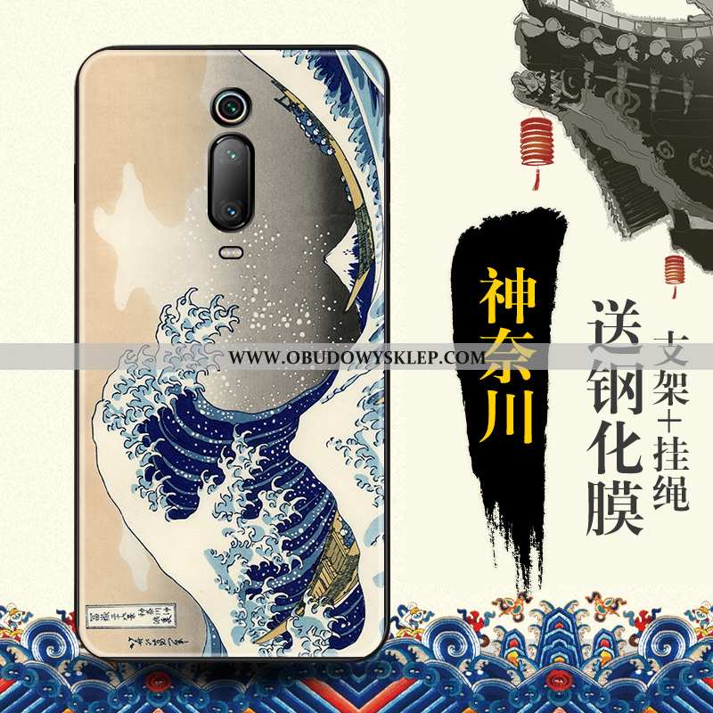 Obudowa Xiaomi Mi 9t Relief Futerał Ochraniacz, Etui Xiaomi Mi 9t Trendy Niebieska