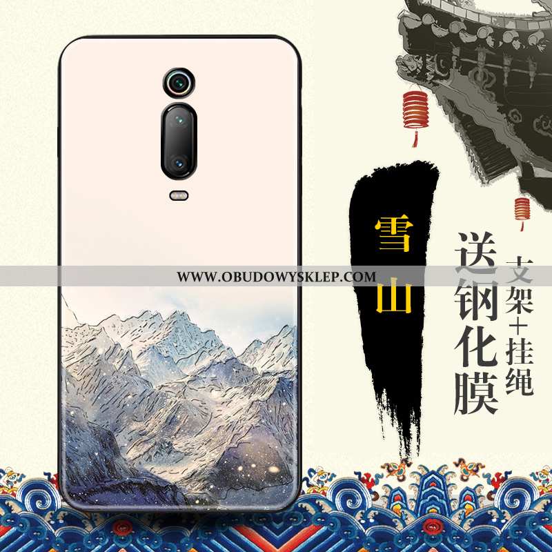 Obudowa Xiaomi Mi 9t Relief Futerał Ochraniacz, Etui Xiaomi Mi 9t Trendy Niebieska