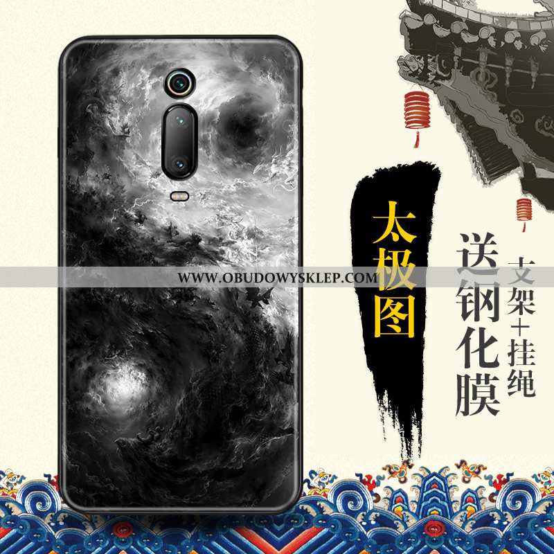 Obudowa Xiaomi Mi 9t Relief Futerał Ochraniacz, Etui Xiaomi Mi 9t Trendy Niebieska