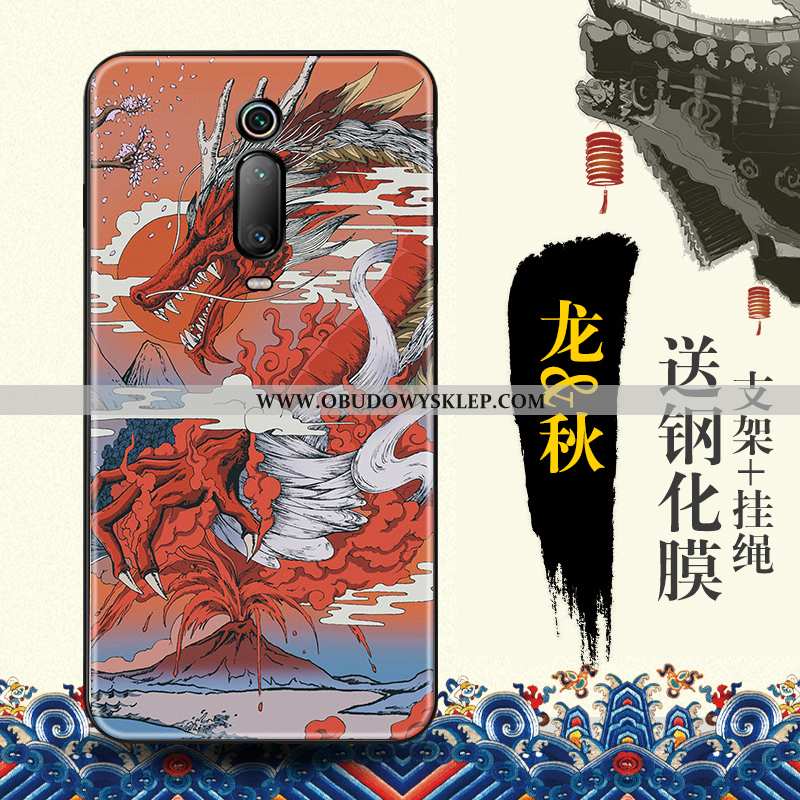 Obudowa Xiaomi Mi 9t Relief Futerał Ochraniacz, Etui Xiaomi Mi 9t Trendy Niebieska