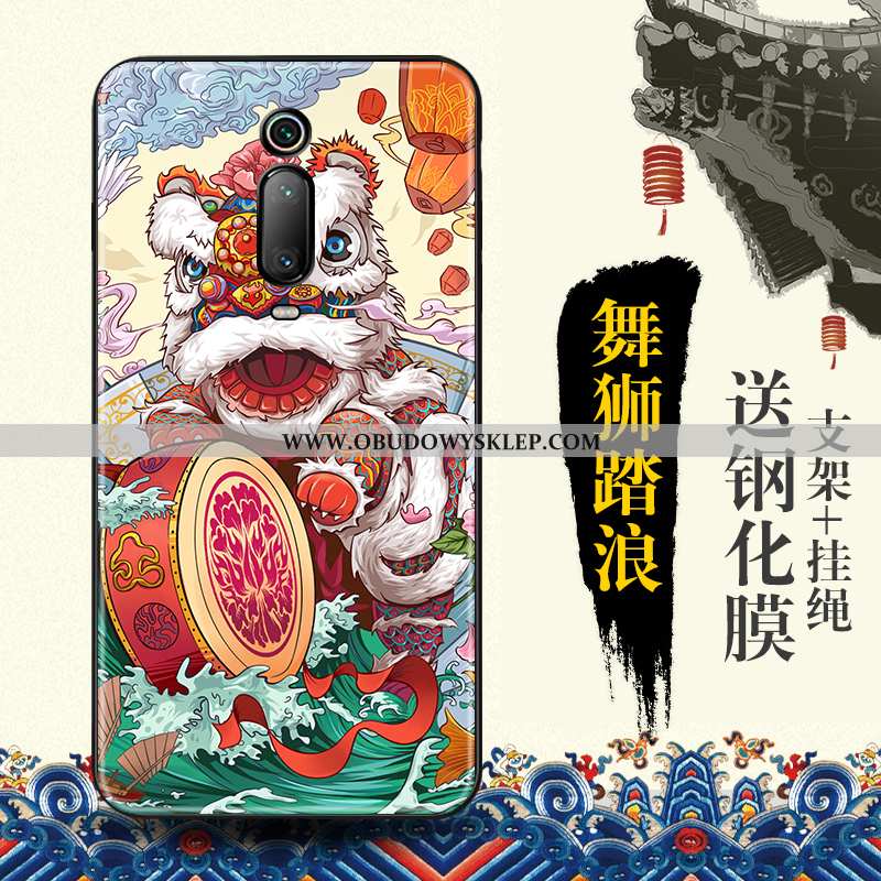 Obudowa Xiaomi Mi 9t Relief Futerał Ochraniacz, Etui Xiaomi Mi 9t Trendy Niebieska