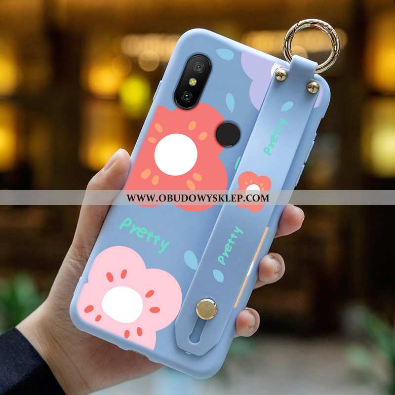 Obudowa Xiaomi Mi A2 Lite Kreskówka Futerał Moda, Etui Xiaomi Mi A2 Lite Piękny Kwiaty Niebieska