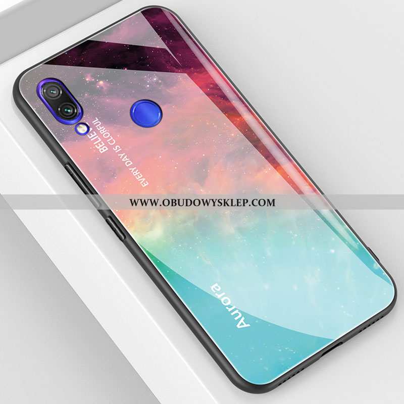 Obudowa Xiaomi Redmi 7 Szkło Mały Lustro, Etui Xiaomi Redmi 7 Trendy Trudno Niebieska