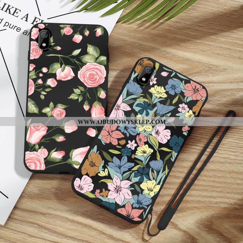 Obudowa Xiaomi Redmi 7a Moda All Inclusive Lekkie, Etui Xiaomi Redmi 7a Kreatywne Silikonowe Czarna