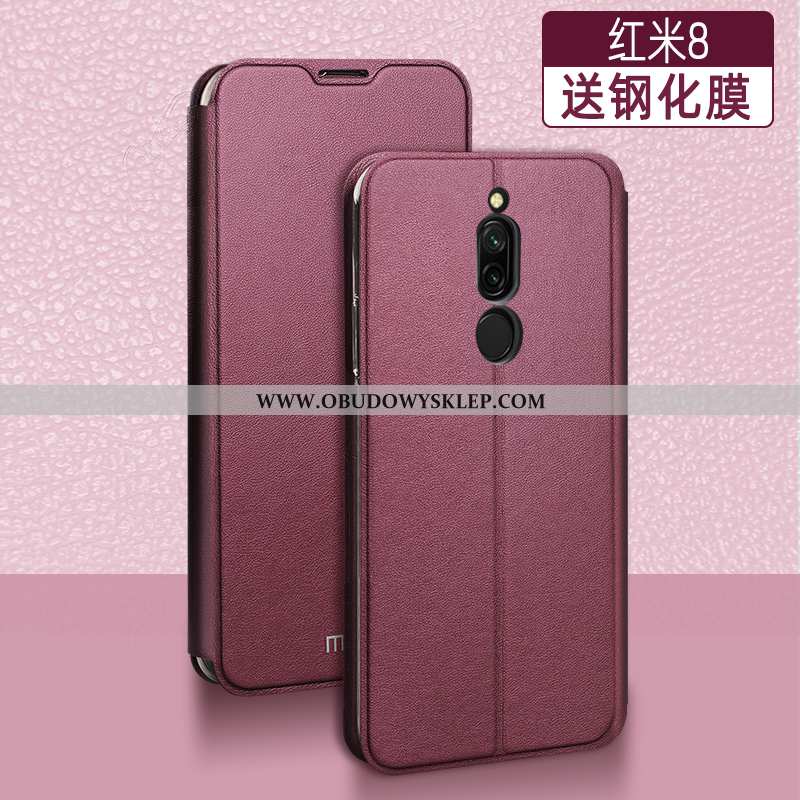 Obudowa Xiaomi Redmi 8 Ochraniacz Trendy Czerwony, Etui Xiaomi Redmi 8 Skórzane Czerwona