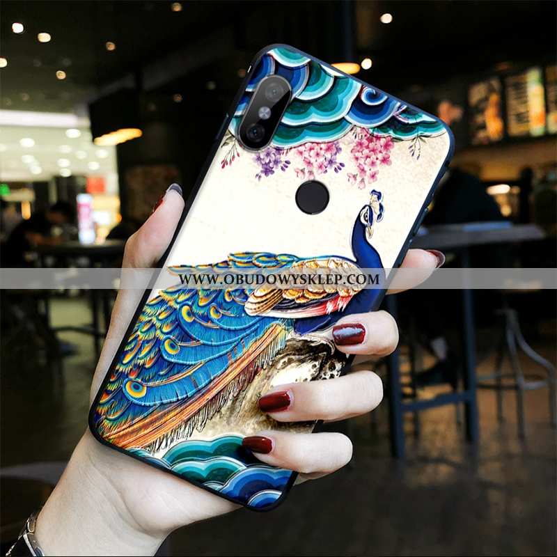 Obudowa Xiaomi Redmi Note 5 Relief Wysoki Niebieski, Etui Xiaomi Redmi Note 5 Vintage Chiński Styl N