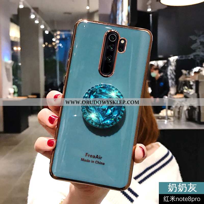 Obudowa Xiaomi Redmi Note 8 Pro Rhinestone Nowy Trendy, Etui Xiaomi Redmi Note 8 Pro Moda Zielony Zi