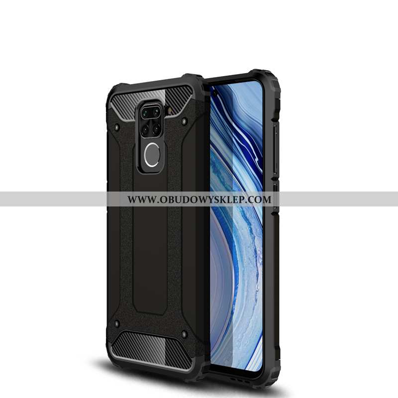 Obudowa Xiaomi Redmi Note 9 Miękki Trzy Mechanizmy Obronne Czarny, Etui Xiaomi Redmi Note 9 Silikono