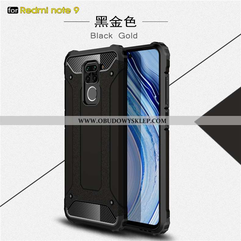 Obudowa Xiaomi Redmi Note 9 Miękki Trzy Mechanizmy Obronne Czarny, Etui Xiaomi Redmi Note 9 Silikono