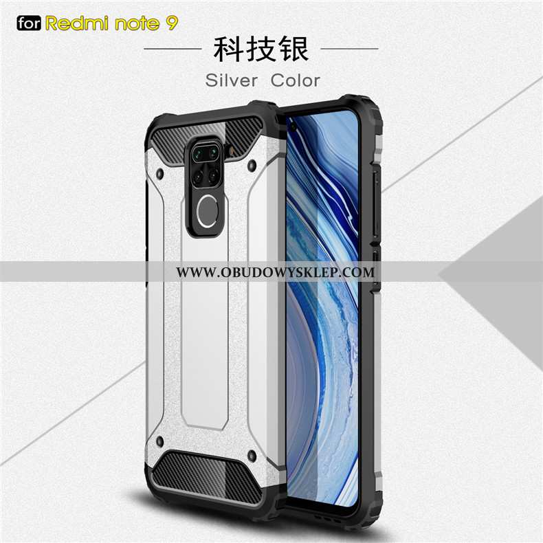 Obudowa Xiaomi Redmi Note 9 Miękki Trzy Mechanizmy Obronne Czarny, Etui Xiaomi Redmi Note 9 Silikono