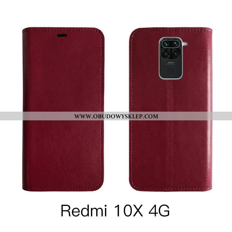 Obudowa Xiaomi Redmi Note 9 Ochraniacz Etui Prawdziwa Skóra, Xiaomi Redmi Note 9 Skórzane Czerwony B