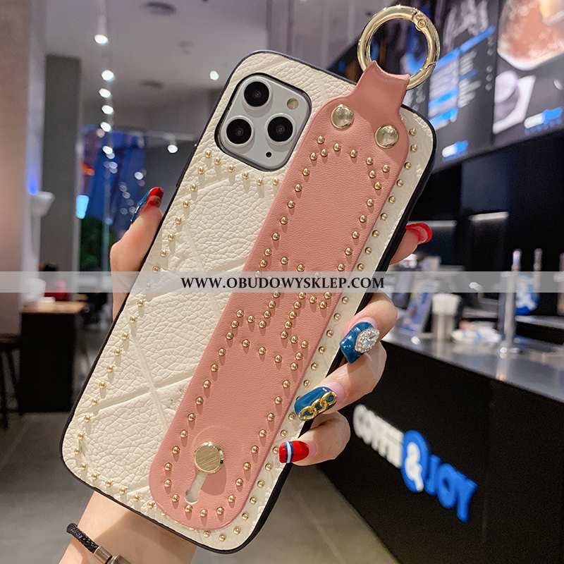 Obudowa iPhone 11 Pro Max Moda Nowy Okrągła, Etui iPhone 11 Pro Max Kreatywne Prawdziwa Skóra Pomara