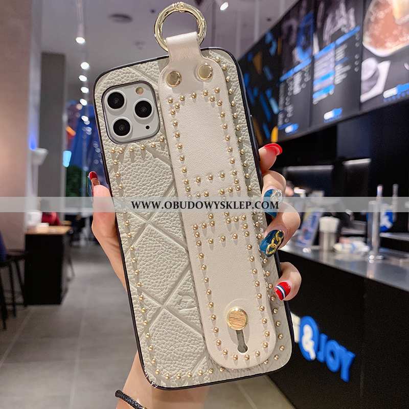 Obudowa iPhone 11 Pro Max Moda Nowy Okrągła, Etui iPhone 11 Pro Max Kreatywne Prawdziwa Skóra Pomara