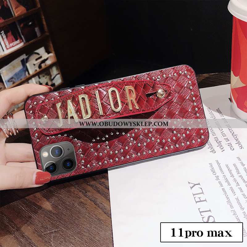 Obudowa iPhone 11 Pro Max Skórzane Etui Czarny Gwiazda, iPhone 11 Pro Max Luksusowy Futerał Czarna