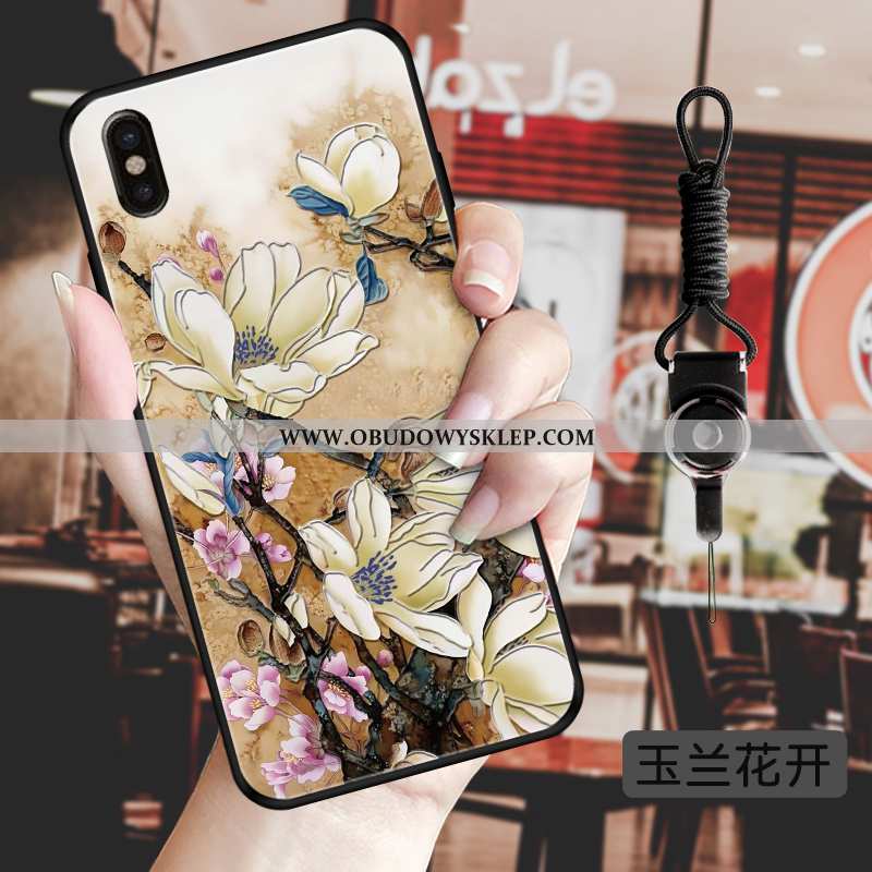 Obudowa iPhone X Vintage Telefon Komórkowy Miękki, Etui iPhone X Trendy Silikonowe Niebieska