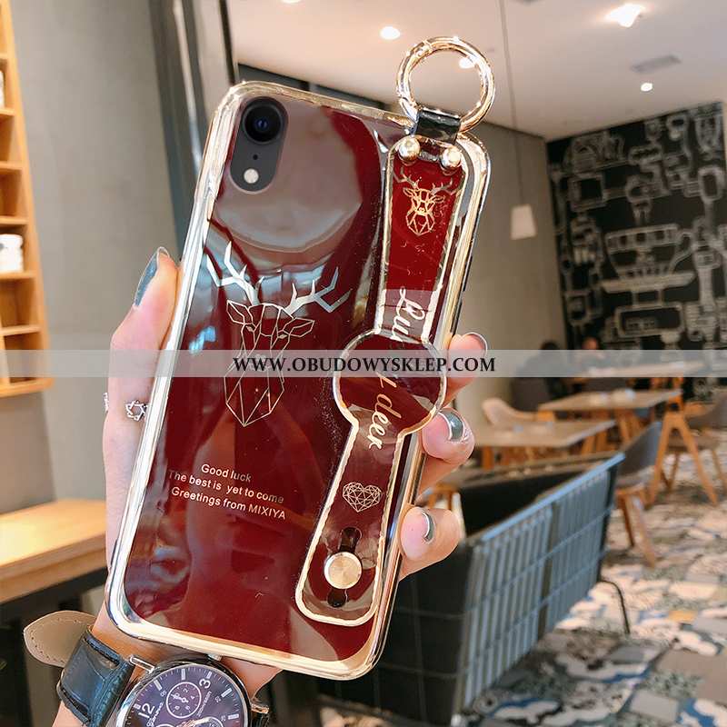 Obudowa iPhone Xr Trendy Buckskin Poszycie, Etui iPhone Xr Miękki Telefon Komórkowy Czerwona