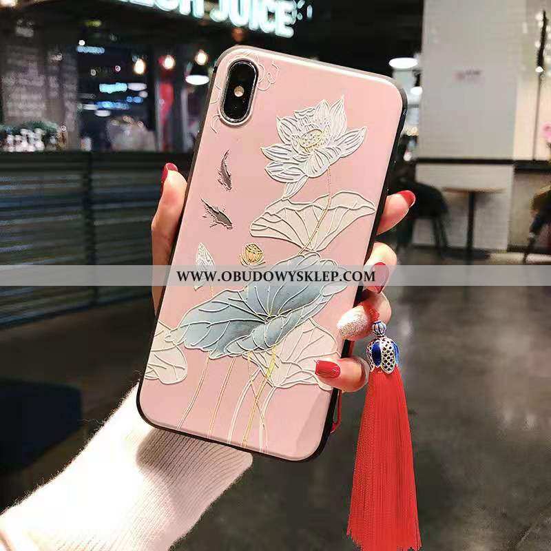 Obudowa iPhone Xs Max Moda Miękki All Inclusive, Etui iPhone Xs Max Nubuku Futerał Rozowa