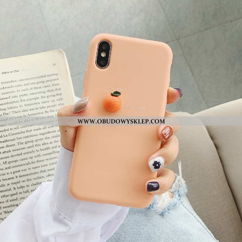 Obudowa iPhone Xs Silikonowe Bydło Etui, Etui iPhone Xs Trendy Futerał Rozowa