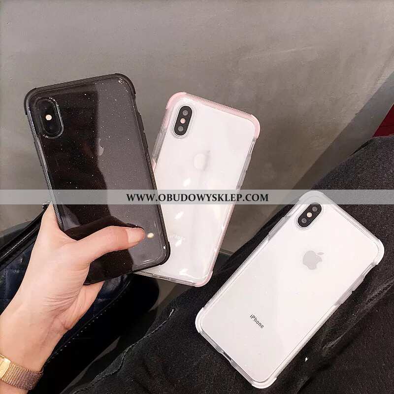 Obudowa iPhone Xs Silikonowe Czerwony Netto Proszek, Etui iPhone Xs Przezroczysty Czarny Czarna