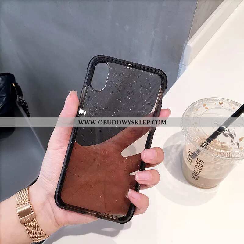 Obudowa iPhone Xs Silikonowe Czerwony Netto Proszek, Etui iPhone Xs Przezroczysty Czarny Czarna