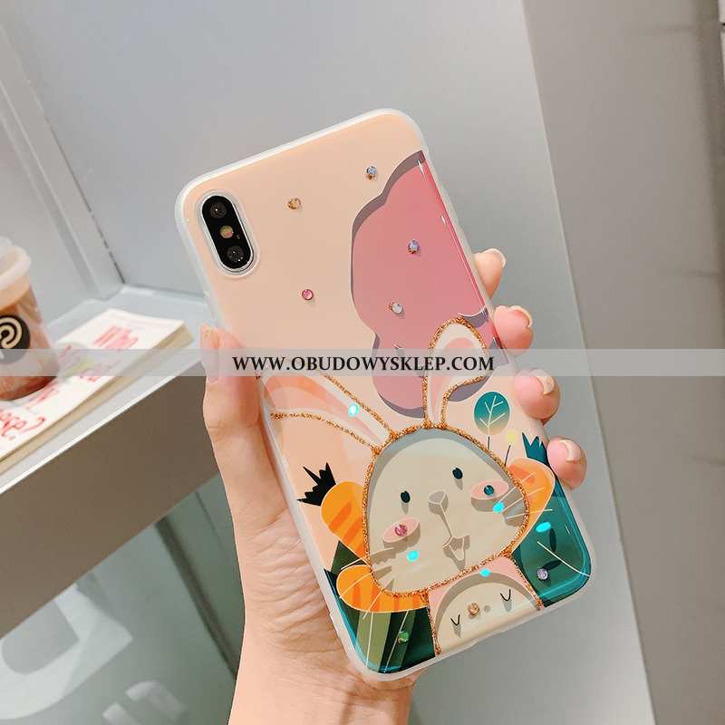 Obudowa iPhone Xs Trendy Piękny Różowe, Etui iPhone Xs Rhinestone Kreatywne Rozowa