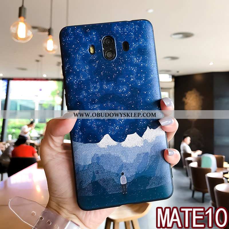 Pokrowce Huawei Mate 10 Miękki Ochraniacz Trendy, Obudowa Huawei Mate 10 Silikonowe Etui Niebieska