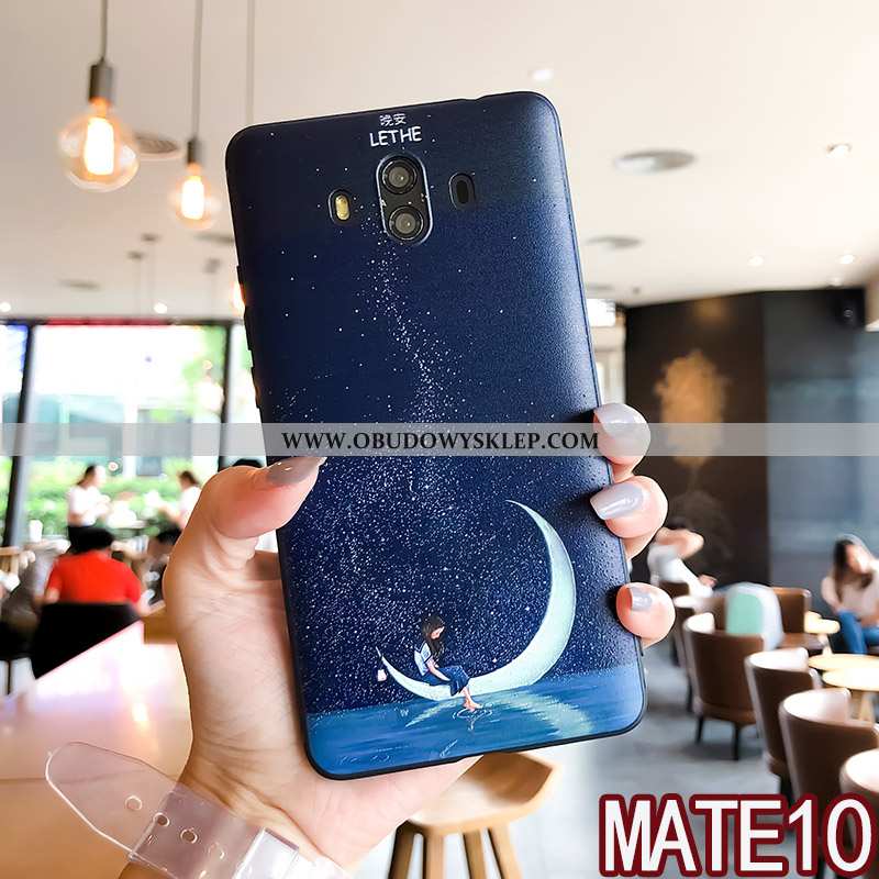 Pokrowce Huawei Mate 10 Miękki Ochraniacz Trendy, Obudowa Huawei Mate 10 Silikonowe Etui Niebieska