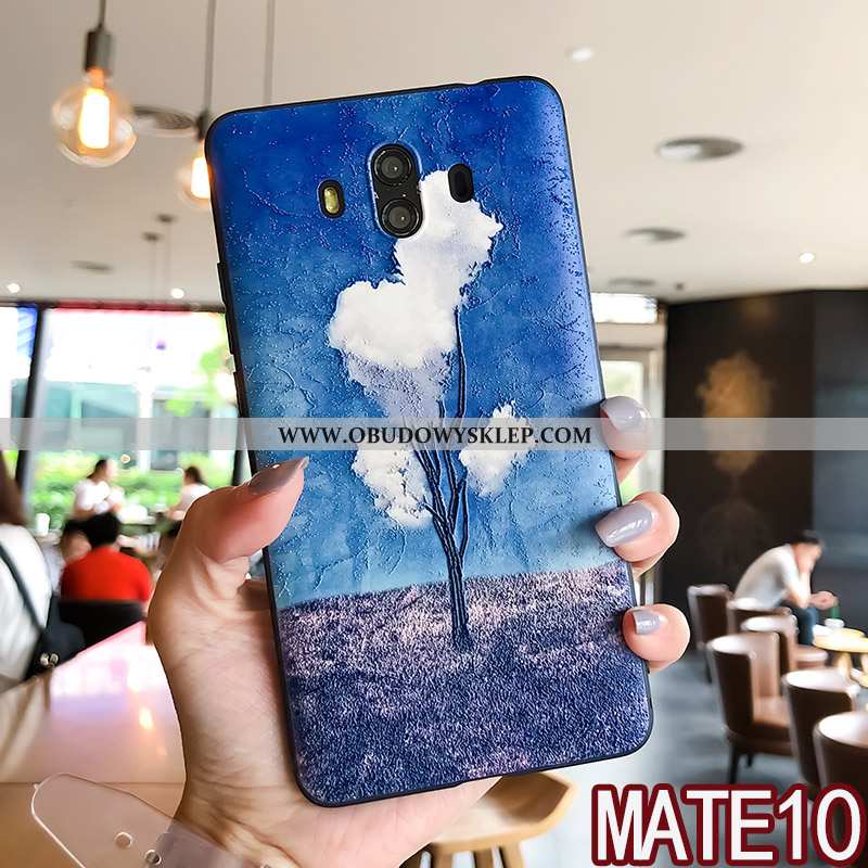 Pokrowce Huawei Mate 10 Miękki Ochraniacz Trendy, Obudowa Huawei Mate 10 Silikonowe Etui Niebieska