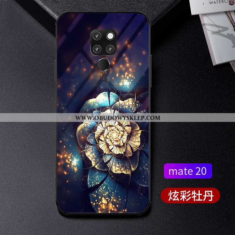 Pokrowce Huawei Mate 20 Ochraniacz Cienkie Trendy, Obudowa Huawei Mate 20 Szkło Anti-fall Niebieska