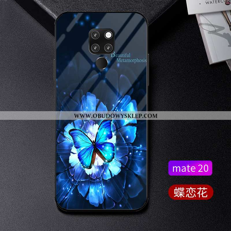 Pokrowce Huawei Mate 20 Ochraniacz Cienkie Trendy, Obudowa Huawei Mate 20 Szkło Anti-fall Niebieska