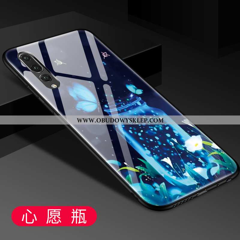 Pokrowce Huawei P20 Pro Ochraniacz Lustro Etui, Obudowa Huawei P20 Pro Szkło Kreatywne Niebieska