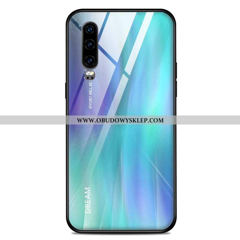 Pokrowce Huawei P30 Kreatywne Ochraniacz Trudno, Obudowa Huawei P30 Trendy Proste Niebieska