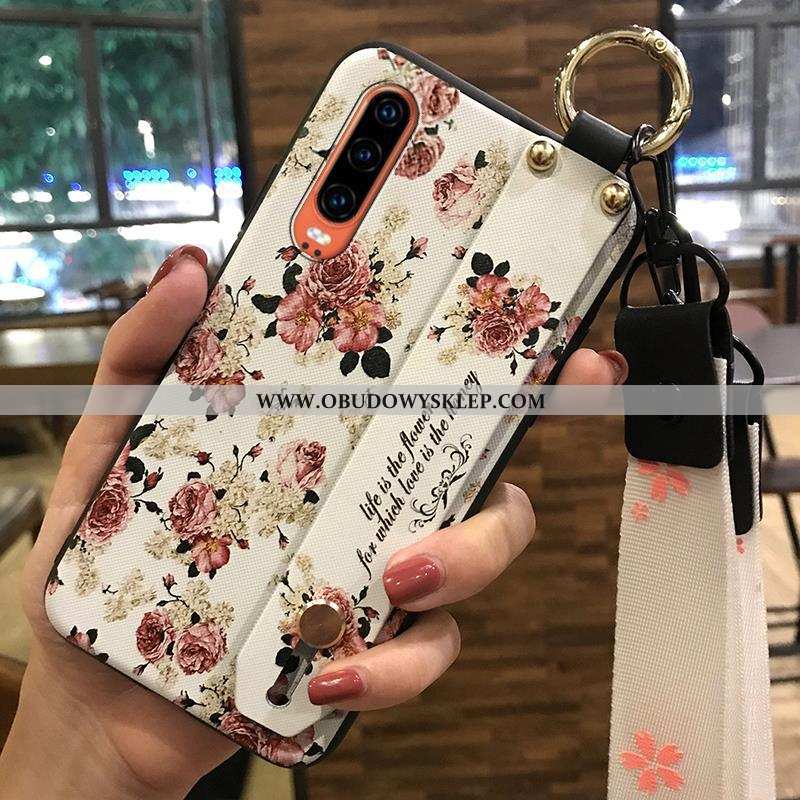 Pokrowce Huawei P30 Wiszące Ozdoby Etui Ochraniacz, Obudowa Huawei P30 Kreatywne Trendy Biała