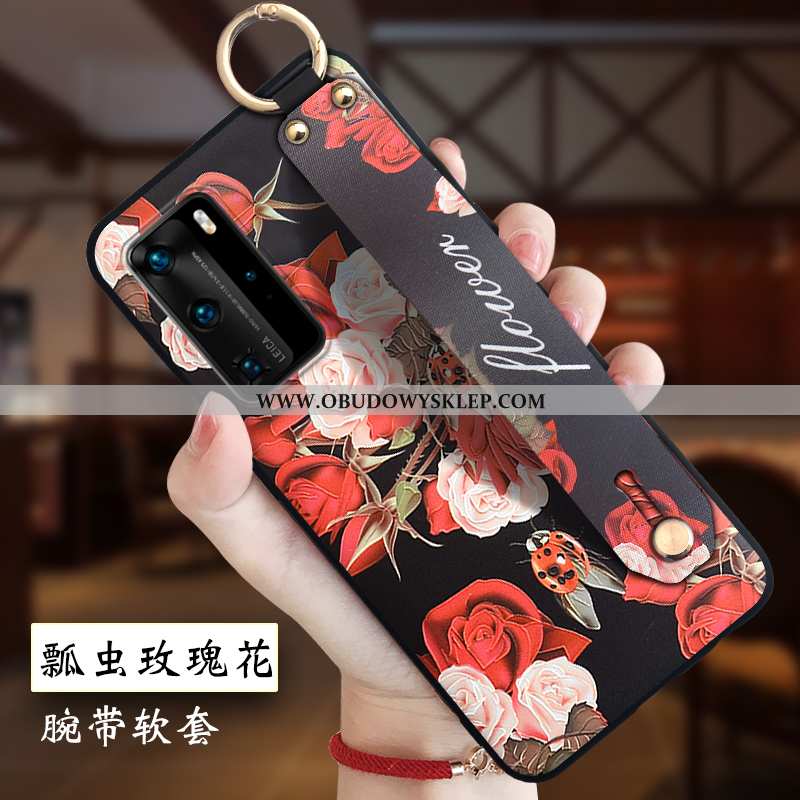 Pokrowce Huawei P40 Pro Kreatywne Cienkie Etui, Obudowa Huawei P40 Pro Relief Wino Czerwone Bordowa