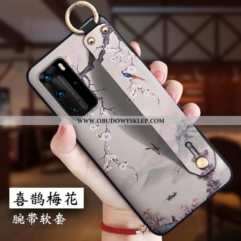 Pokrowce Huawei P40 Pro Kreatywne Cienkie Etui, Obudowa Huawei P40 Pro Relief Wino Czerwone Bordowa