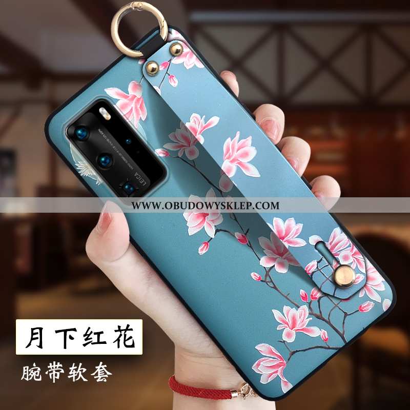 Pokrowce Huawei P40 Pro Kreatywne Cienkie Etui, Obudowa Huawei P40 Pro Relief Wino Czerwone Bordowa