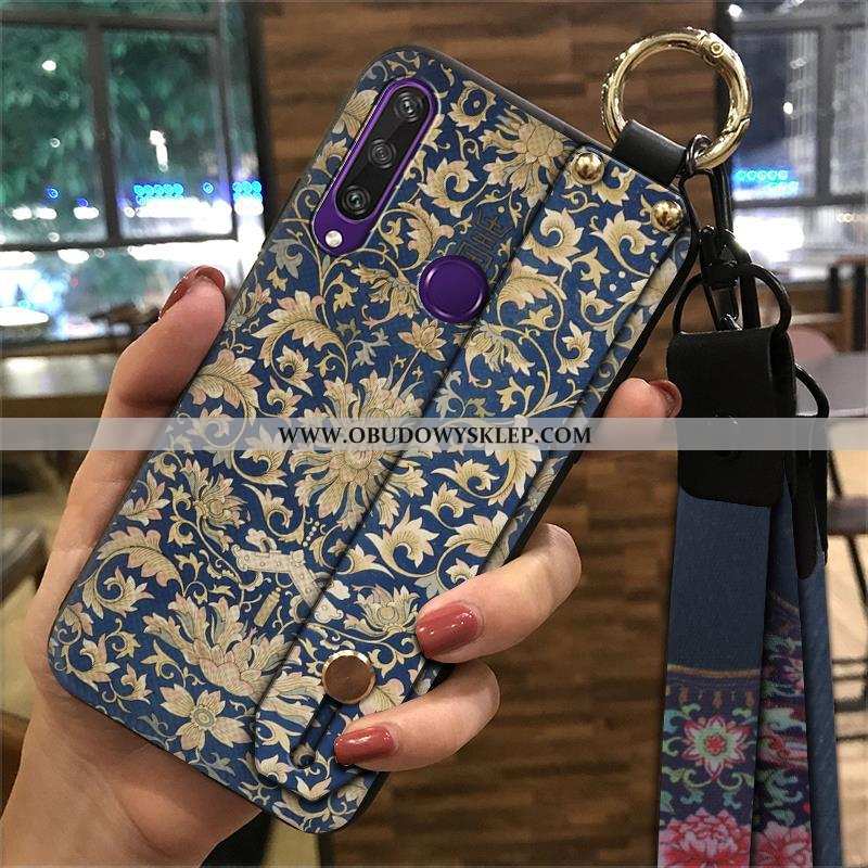 Pokrowce Huawei Y6p Vintage Etui Futerał, Obudowa Huawei Y6p Trendy Telefon Komórkowy Niebieska