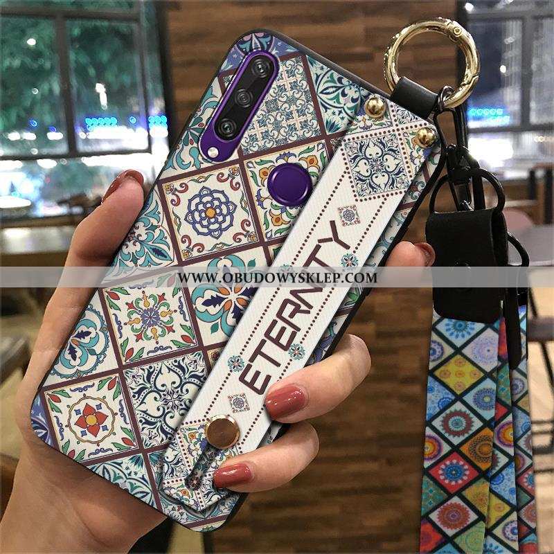 Pokrowce Huawei Y6p Vintage Etui Futerał, Obudowa Huawei Y6p Trendy Telefon Komórkowy Niebieska