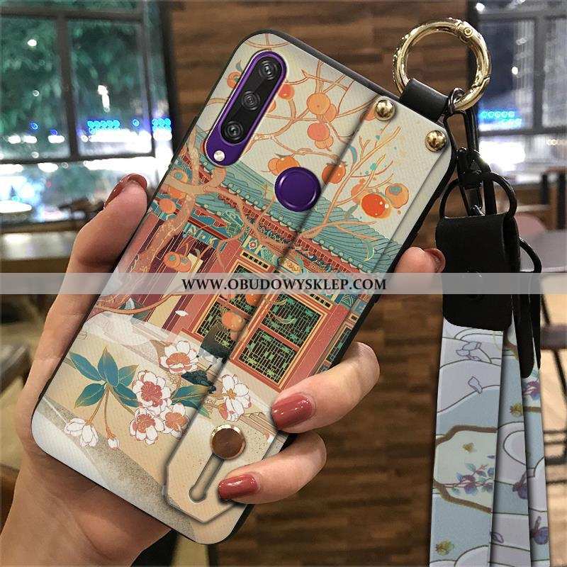 Pokrowce Huawei Y6p Vintage Etui Futerał, Obudowa Huawei Y6p Trendy Telefon Komórkowy Niebieska