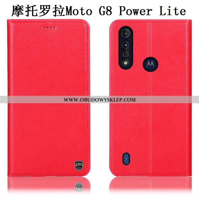 Pokrowce Moto G8 Power Lite Prawdziwa Skóra Obudowa Telefon Komórkowy, Moto G8 Power Lite Wzór Anti-