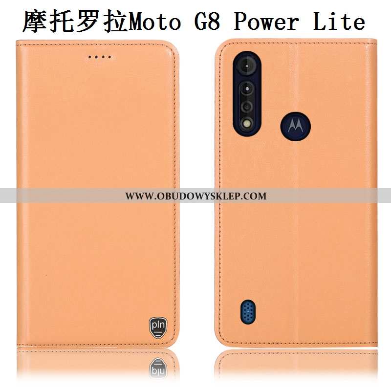 Pokrowce Moto G8 Power Lite Prawdziwa Skóra Obudowa Telefon Komórkowy, Moto G8 Power Lite Wzór Anti-