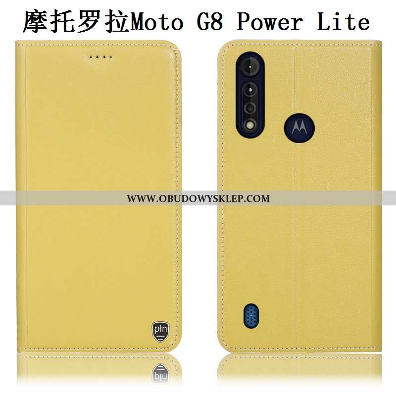 Pokrowce Moto G8 Power Lite Prawdziwa Skóra Obudowa Telefon Komórkowy, Moto G8 Power Lite Wzór Anti-